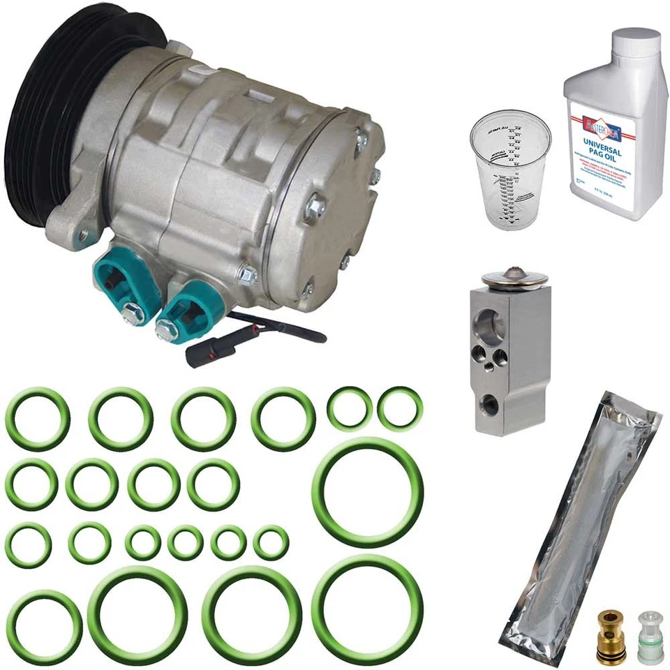 Compresor de aire acondicionado Omega para Chevrolet Tracker 1999-2000 con kit de reparación de aire acondicionado GAP Foto 1 de 1