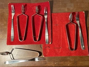 4er Set Escargot Zange Gabeln Solingen Edelstahl ALTOSIL Deluxe Germany - Bild 1 von 13