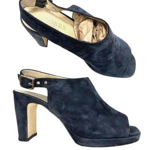 Hobbs London Kali Wildleder Slingback Heels Navy Blau Größe 38 US 7,5 Elegant Schuhe - Bild 1 von 10