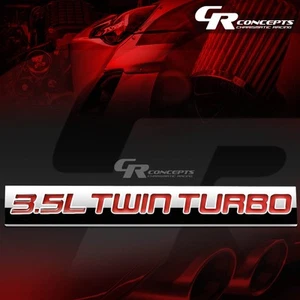 3M TAPE ON METAL EMBLEM DECAL LOGO TRIM BADGE POLISH RED 3.5L 3.5 L TWIN TURBO - Picture 1 of 2