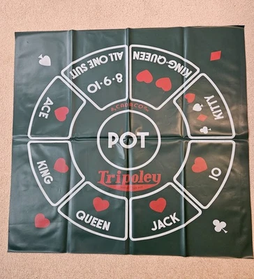 De colección.  Tripoley Cadaco, Juego Original de Michigan Rummy Corazones y Estera de Poker Solo Foto 1 de 4