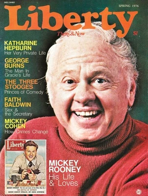 LIBERTY-THEN & NOW-MAGAZINE-SPRING 1976-NOSTALGIA-THE THREE STOOGES-GEORGE BURNS - Image 1 of 2
