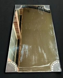 Rare Vintage 18x10 Art Deco Vanity Mirror Tray L.P.G. Co. Fan Corners 1940s - Picture 1 of 17