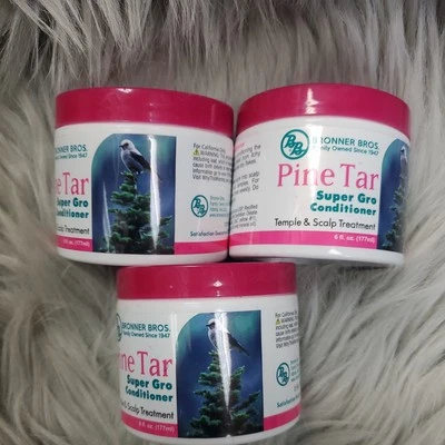 Pine Tar Super Gro Hair & Scalp Bronner Brother Conditioning Temple Scalp 3jar - Image 1 of 3
