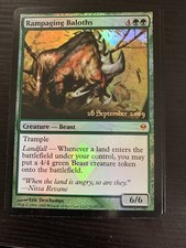 FOIL Rampaging Baloths Prerelease Promo MTG  NM/M Never Played Zendikar ZEN