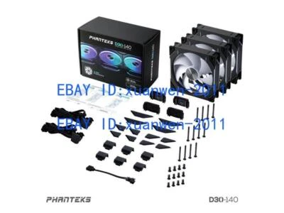 Phanteks D30-140 DRGB PWM 140CM FAN 3Pack Reversed Black ARGB/DRGB Performance  - Image 1 of 4