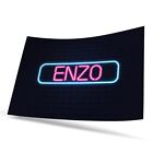 Poster A1 Neon Sign Design Enzo Name #351901