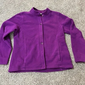 L.L. Bohnenjacke Vintage Struktur Fleece Polartec Damen Knopfleiste warm 90er - Bild 1 von 10