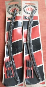 JAGUAR XJ6 GENUINE TRICO STAINLESS STEEL SIDE PIN PAIR 15" WIPER BLADES - Picture 1 of 3