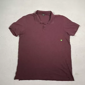 Vince Polo Shirt Adult Size Medium Burgundy Heather Collared Golf Men's - Picture 1 of 10
