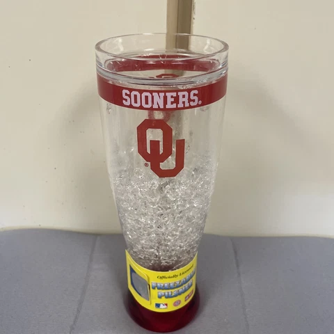 Oklahoma Sooners 16oz Flared Pilsner Freezer Glass Cover