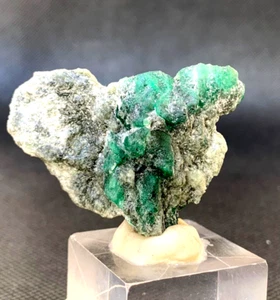 Natürliche SMARAGD Kristalle auf Matrix 151 Karat Mineral Probe aus Swat Pakistan - Bild 1 von 17