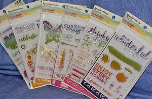 Sello y plantilla de salpicaduras de color: flor/mariposa/pluma/sentimiento: elige/envío de peine - Imagen 1 de 7