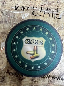 New COP Ammo Challenge Coin 1.75” Poker Chip Design Ceramic Rare Ammo Shooting - Picture 1 of 5
