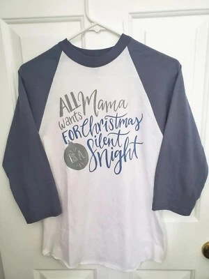 Футболка реглан All Mama Wants for Christmas is a Silent Night (ЖЕНСКАЯ МАЛЕНЬКАЯ) - Изображение 1 из 4