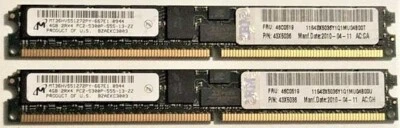 Qty 2 -  IBM 43X5036 4GB DDR2 PC-5300P Memory SDRAM (46C0513, 8239, 46C0519)     - Image 1 of 2