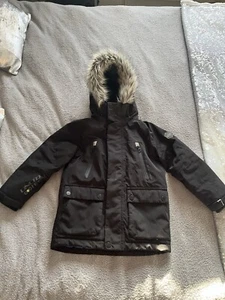 Boys Next Black Unlimited Technology Fleece Lined Waterproof Coat Age 6-7 Years - Picture 1 of 15