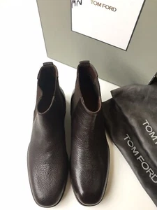 Tom Ford "Ebano" braune Bison Leder Chelsea Stiefel Italien Größe 9 $ 1700 * - Bild 1 von 12