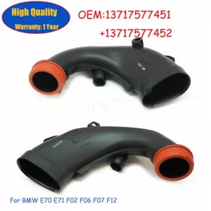 1 par de mangueras de admisión de aire del motor nuevas para BMW E70 E71 F02 F06 F07 F12 - Imagen 1 de 4