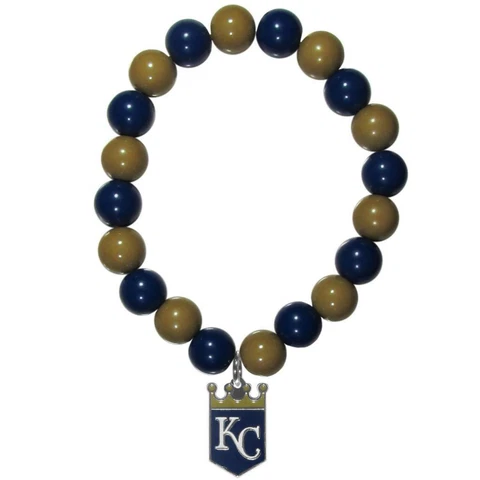 Kansas City Royals Bead Style Bracelet [NEW] MLB Wrist Stretch Necklace Jewelry Cover