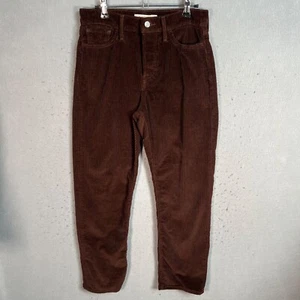 Levis Womens Size 28 Wedgie Straight Corduroy Pants Brown 100% Cotton - Picture 1 of 12