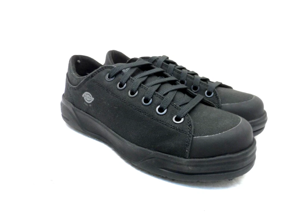 Zapatos de trabajo informales Dickies para mujer de corte bajo Supa Dupa punta de acero negros talla 8W Foto 1 de 4