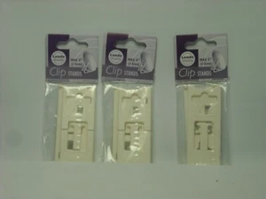 SEIS de PEQUEÑO PLATO DE PANTALLA DE CREMA DE MARFIL SOPORTE CLIP Plato máximo Talla 5" - Imagen 1 de 4