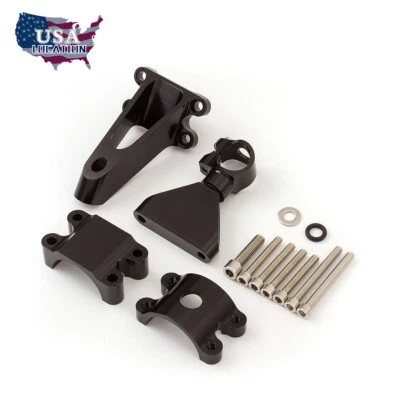 Kit de montaje de soporte amortiguador de dirección negro para Honda CBR600 F4i 1999-2002 2003 2004 Foto 1 de 4