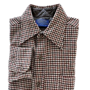 Pendleton Wool Shirt Mens M Classic Red Black Check LS Vintage Button Front USA - Picture 1 of 10