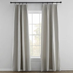 Hansure Nade textured curtain drape - grey,pleat - Picture 1 of 8