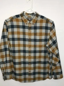 Herren Eddie Bauer Hemd Flanell XL weich Knopfleiste grau marine hellbraun warm Winter Herbst - Bild 1 von 8
