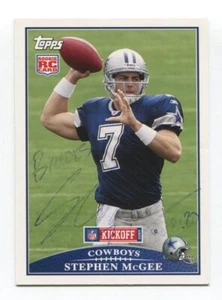2009 Topps Kickoff Stephen McGee Signed Card Football Autograph AUTO #117 Rookie - Picture 1 of 2