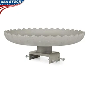 Heated Bird Bath Outdoor 120W Durable Scalloped Design Easy Clean Thermostat New - Picture 1 of 7
