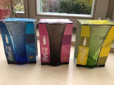 McDonald's Coca Cola Glass Blue 2008 for Collectors Limited Edition NEW ORIGINAL PACKAGING