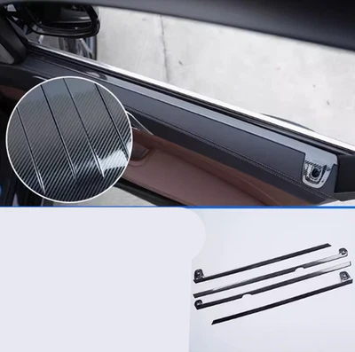 4 piezas embellecedor interior de ventana de coche estilo fibra de carbono para BMW X7 2019-2025 Foto 1 de 4