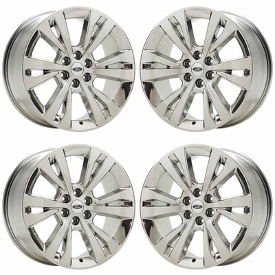 Juego de llantas cromadas brillantes Ford Expedition 22" OEM 10264 INTERCAMBIO Foto 1 de 4