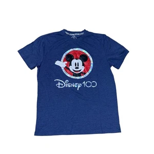 Camiseta Disney 100 Años de Maravilla Azul Mickey Mouse Gráfico Manga Corta L - Imagen 1 de 3