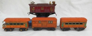 Vtg. American Flyer Maroon Electric Locomotive W/2 Paul Revere & U.S. Mail Cars - Picture 1 of 14