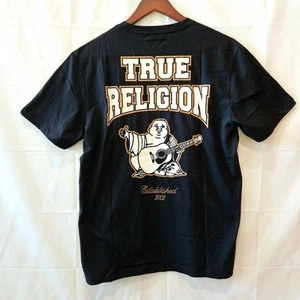 True Religion Buddha Short Sleeve Tee Jet Black Size XL - Picture 1 of 8