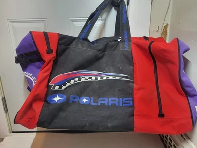 De colección Polaris Equipo de Lona Gimnasio Moto de Nieve Bolsa Rueda Maleta 33x15x18 Raro Foto 1 de 4