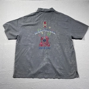 Tommy Bahama Hemd XXL CRUSH WINE FEST 100% Seide bestickt Gitarre grau Strand - Bild 1 von 11