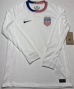 Nike USA National Soccer Team 24-25 Home Jersey Long Sleeve Boys Large White $95 - Picture 1 of 10