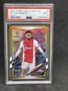 2020-21 Topps Chrome Aoki UCL Devyne Rensch Gold Refractor /50 PSA 9 MINT - Picture 1 of 2