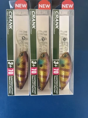 (3) NUEVA MANIVELA DUEL HARDCORE 3+ 70F Crankbait Natural Blue Gill Foto 1 de 2
