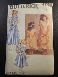 Butterick Patterns 4768 Size 4 Dress Pattern Vintage - Picture 1 of 2