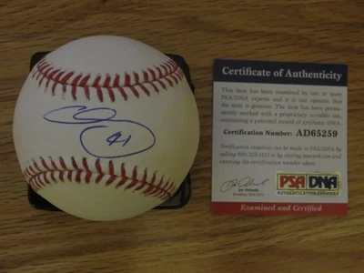 Chris Sale Béisbol Firmado PSA AD65259 ATLANTA BRAVES RED SOX 2018 Serie Mundial Foto 1 de 2