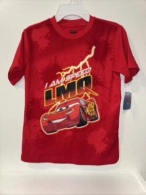 Lightning McQueen Graphic Red Shirt Short Sleeve Size 8 boys new - Image 1 of 4