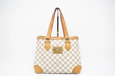 LOUIS VUITTON N51207 Damier Hampstead PM White Handbag LV Duty Paid Used F/S - Image 1 of 4