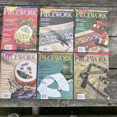 ENTIRE 2000 ~ PIECEWORK Magazine ~ 6 Issues ~ Needlework Knitting Crochet Lace + - Image 1 of 4