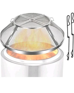 Fire Pit Shield for Solo Stove Ranger 15 Inch,Stainless Steel Spark Screen  - Picture 1 of 6